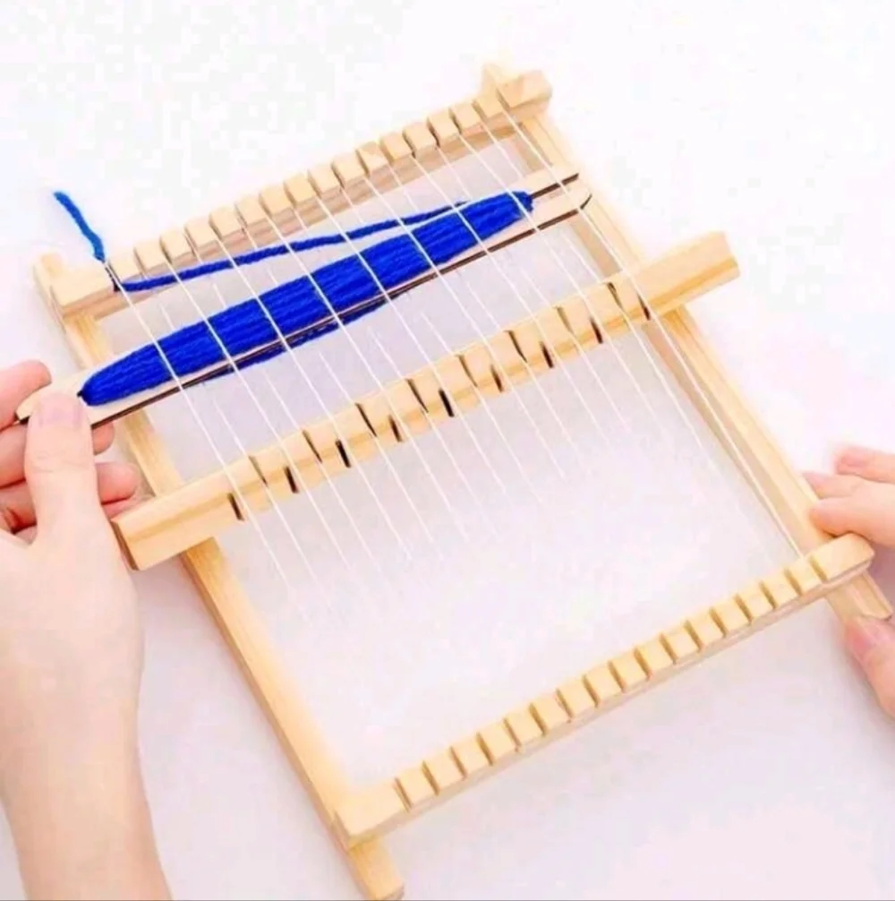 Wooden Weaving Loom Set with Colorful Yarn